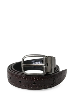 Dolce & Gabbana perforated-design belt - Brown