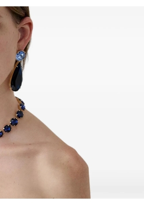 Carolina Herrera crystal-embellished drop earrings - Blue