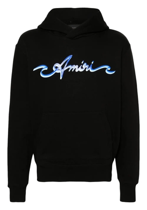 AMIRI logo-print cotton hoodie - Black
