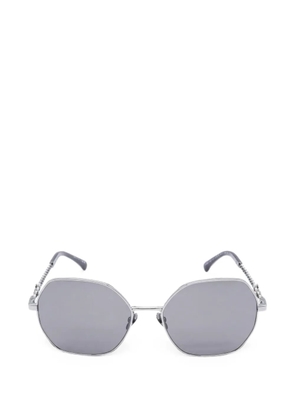 CHANEL Pre-Owned 1986-1988 geometric-frame sunglasses - Silver