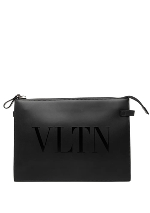 Valentino Garavani Pre-Owned 2018-2026 Leather VLTN clutch bag - Black
