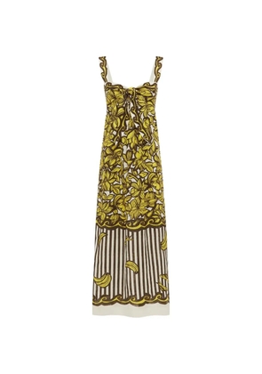 ALEMAIS Mona tie-front midi dress - White
