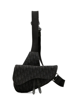 Christian Dior Pre-Owned 2019 Oblique Canvas Saddle crossbody bag - Black