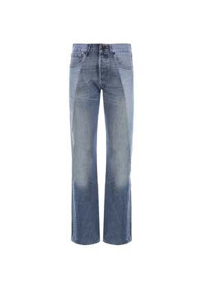 Lutz Huelle asymmetric-hem regular-fit jeans - Blue