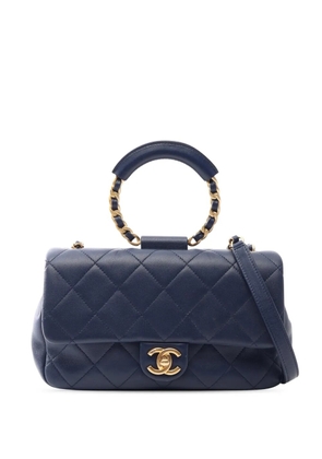 CHANEL Pre-Owned 2019 Medium Lambskin In the Loop Flap satchel - Blue