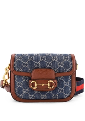 Gucci Pre-Owned Horsebit 1955 GG Denim Mini shoulder bag - Blue