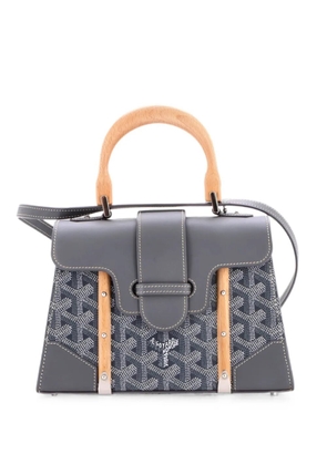 Goyard Pre-Owned Structured Saigon Top Handle Bag Coated Canvas with Leather Mini satchel - Grey