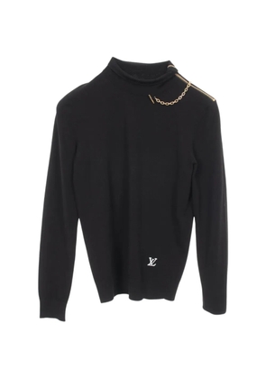 Louis Vuitton Pre-Owned 2010s chain-detail sweater - Black