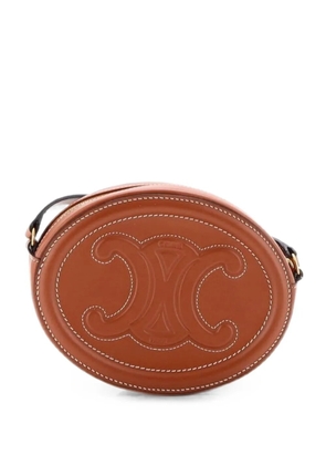 Celine Pre-Owned Triomphe Oval Leather Mini crossbody bag - Brown