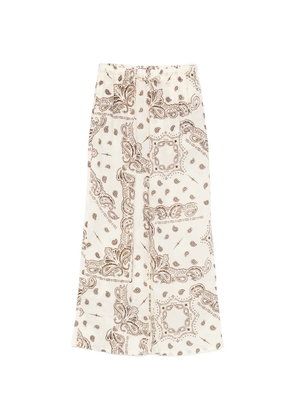 VENUJA paisley-print wide-leg trousers - Neutrals