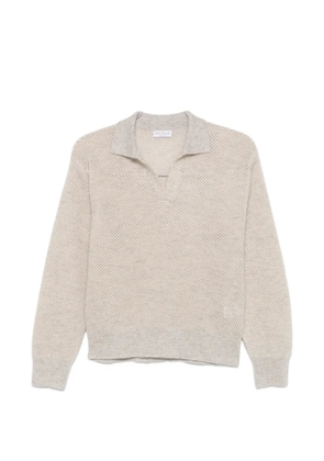Brunello Cucinelli perforated-knit sweater - Neutrals