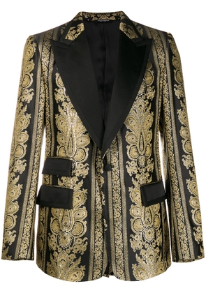 Dolce & Gabbana jacquard casino tuxedo jacket - Black