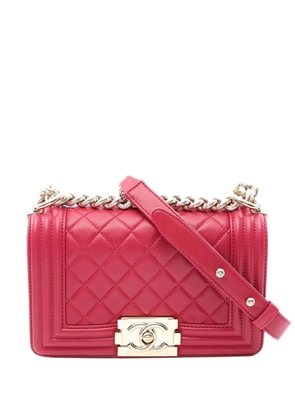 CHANEL Pre-Owned 1991-1994 Small Quilted Lambskin Boy Flap crossbody bag - Pink