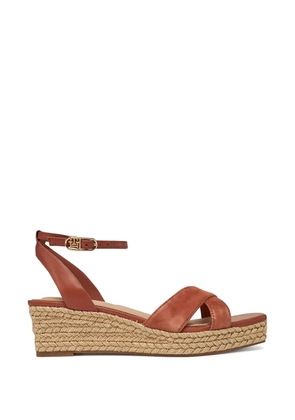 Tommy Hilfiger cross-strap wedged espadrilles - Brown
