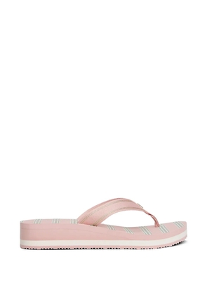 Tommy Hilfiger Fine Cleat striped flip flops - Pink