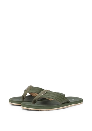 Tommy Hilfiger logo-patch flip flops - Green