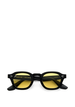 akila Logos geometric-frame sunglasses - Black