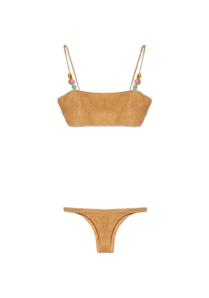 Oséree bead-embellished bikini - Brown