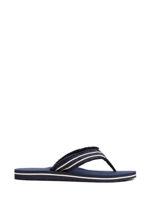 Tommy Hilfiger striped logo flip-flops - Blue