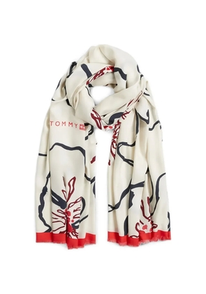 Tommy Hilfiger floral-print scarf - Neutrals