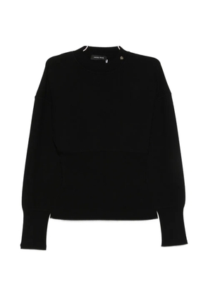 ANINE BING mock-neck ribbed-knit sweater - Black