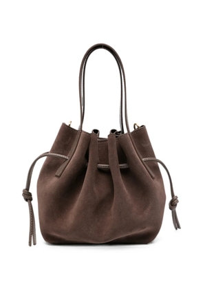 Yuzefi mini Scallop suede tote bag - Brown