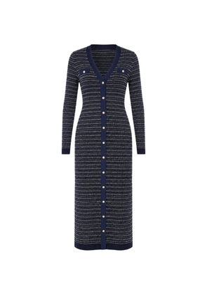 Tommy Hilfiger striped V-neck midi dress - Blue