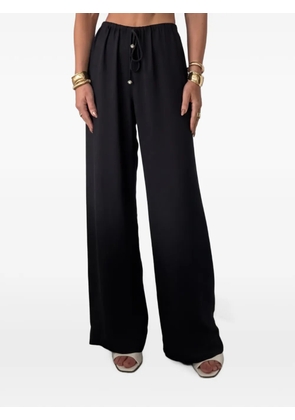 Taylor pearl-embellished drawstring trousers - Black