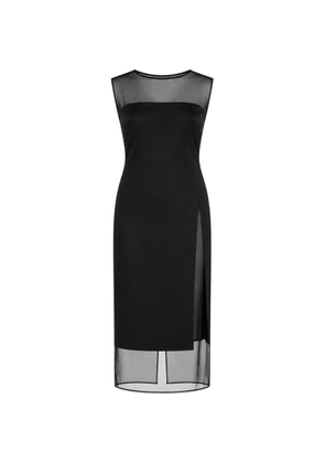 Esse Portia sheer-panel dress - Black