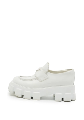 Prada Pre-Owned Monolith leather loafers - White