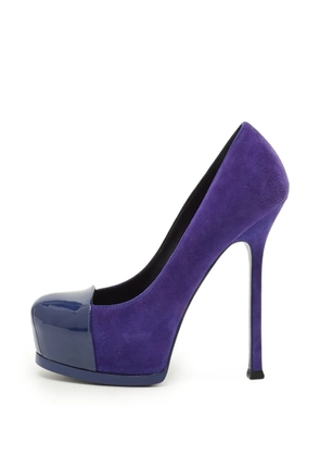 Saint Laurent Pre-Owned Tribtoo heeled pumps - Blue