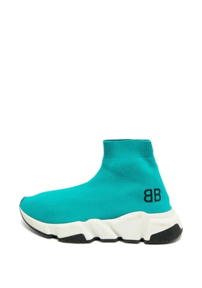 Balenciaga Pre-Owned knit slip-on sneakers - Blue