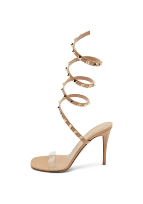 Valentino Garavani Pre-Owned Rockstud spiralling sandals - Neutrals