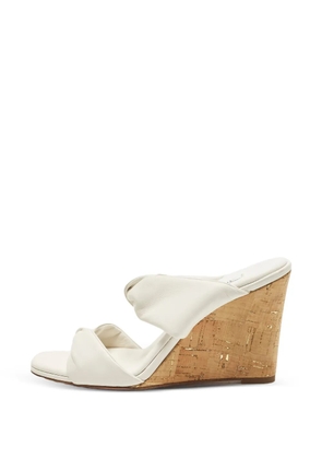 Aquazzura twist-detail wedge sandals - White