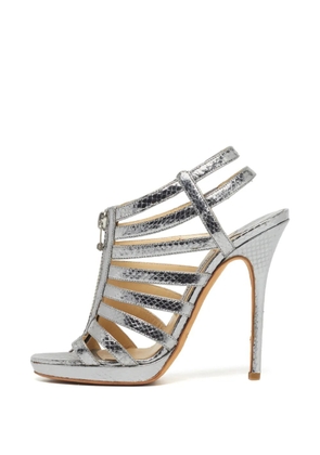 Jimmy Choo Pre-Owned Glenys strappy leather sandals - Silver