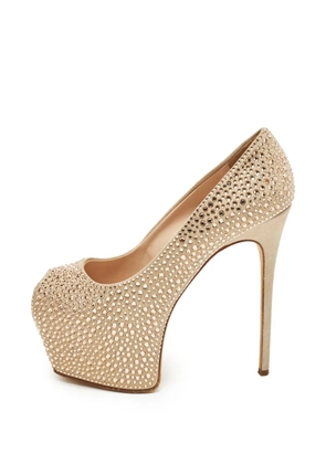 Giuseppe Zanotti Vintage Liza crystal-embellished pumps - Neutrals