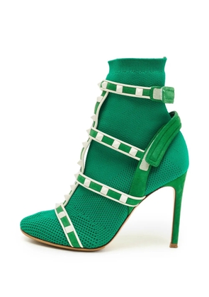 Valentino Garavani Pre-Owned Rockstud ankle boots - Green