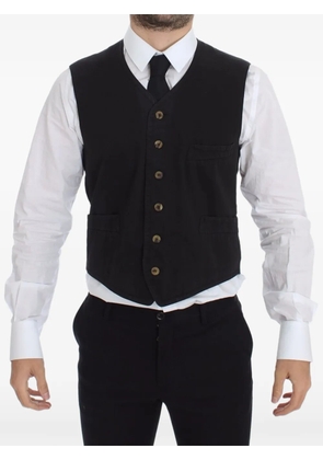 Dolce & Gabbana button-up V-neck waistcoat - Black