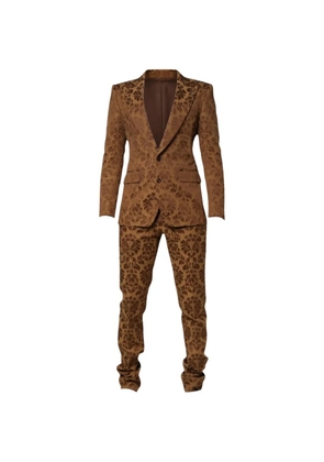 Dolce & Gabbana Sicilia floral-jacquard suit - Brown