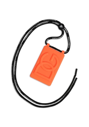 Dolce & Gabbana DG embossed badge holder - Orange