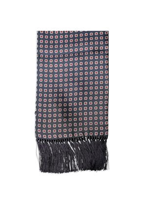Dolce & Gabbana patterned fringed scarf - Blue