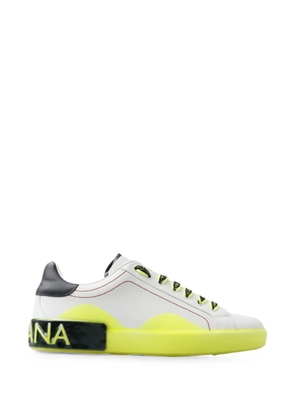 Dolce & Gabbana Portofino leather sneakers - White