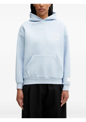 WRSTBHVR Studio V13 logo-print pouch-pocket hoodie - Blue