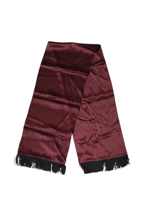 Dolce & Gabbana fringe-trim satin scarf - Red