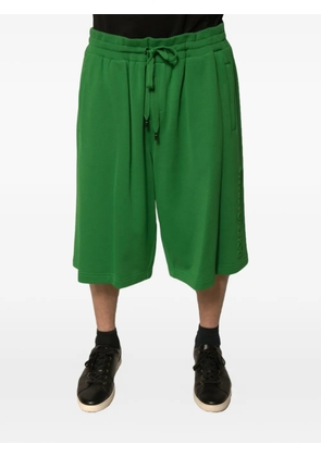 Dolce & Gabbana embossed-logo drawstring shorts - Green