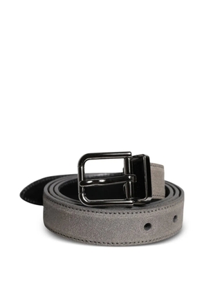 Dolce & Gabbana suede buckle belt - Grey
