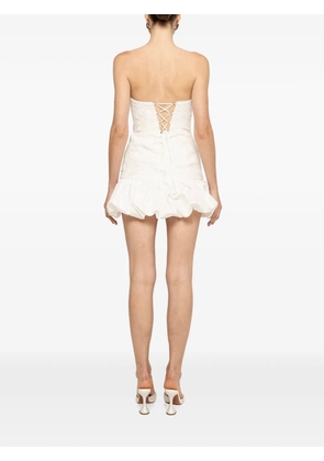 NISSA strapless mini lace dress - White