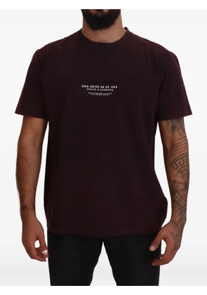 Dolce & Gabbana logo-patch T-shirt - Red