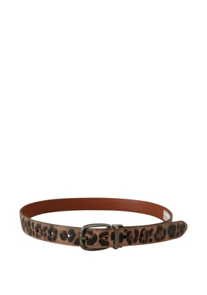 Dolce & Gabbana leopard-print buckle belt - Neutrals