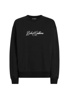 Dolce & Gabbana Cotton sweatshirt with logo - Black